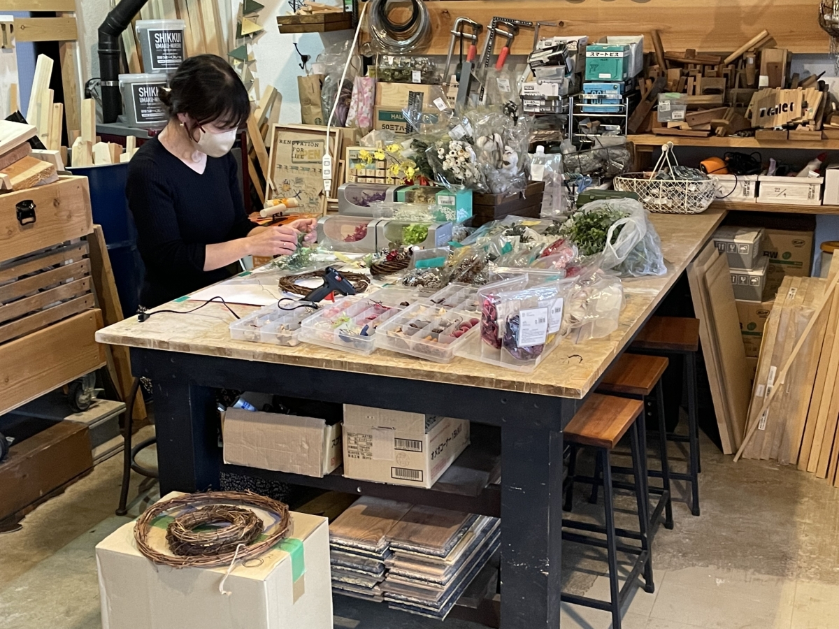 リース作り　京都DIY体験 (1)